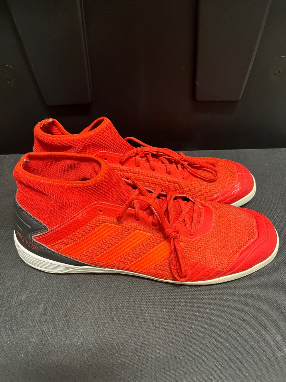 Adidas Mens Predator Tango 19.3 Indoor Soccer Cleat Sz 13 Red Black (B11)